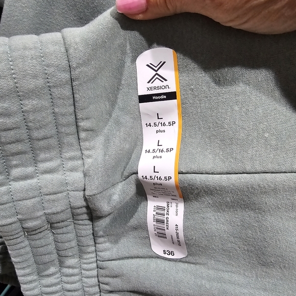 XERSION Quick Dri Pullover STAR Hoodie Kangaroo Pockets Girls Plus 14.5/16.5P - Picture 10 of 12